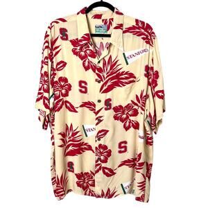 Vintage Reyn Spooner Stanford University Cardinal Men's Hawaiian Shirt Size XL